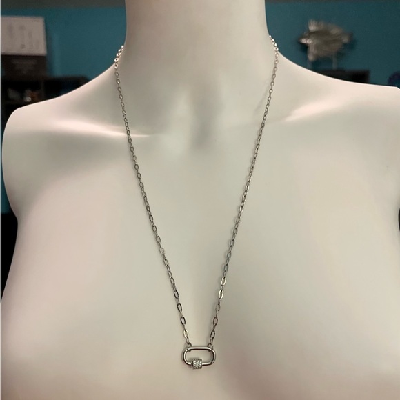 Adornia Crystal Screw-on Silver Necklace - Picture 2 of 4
